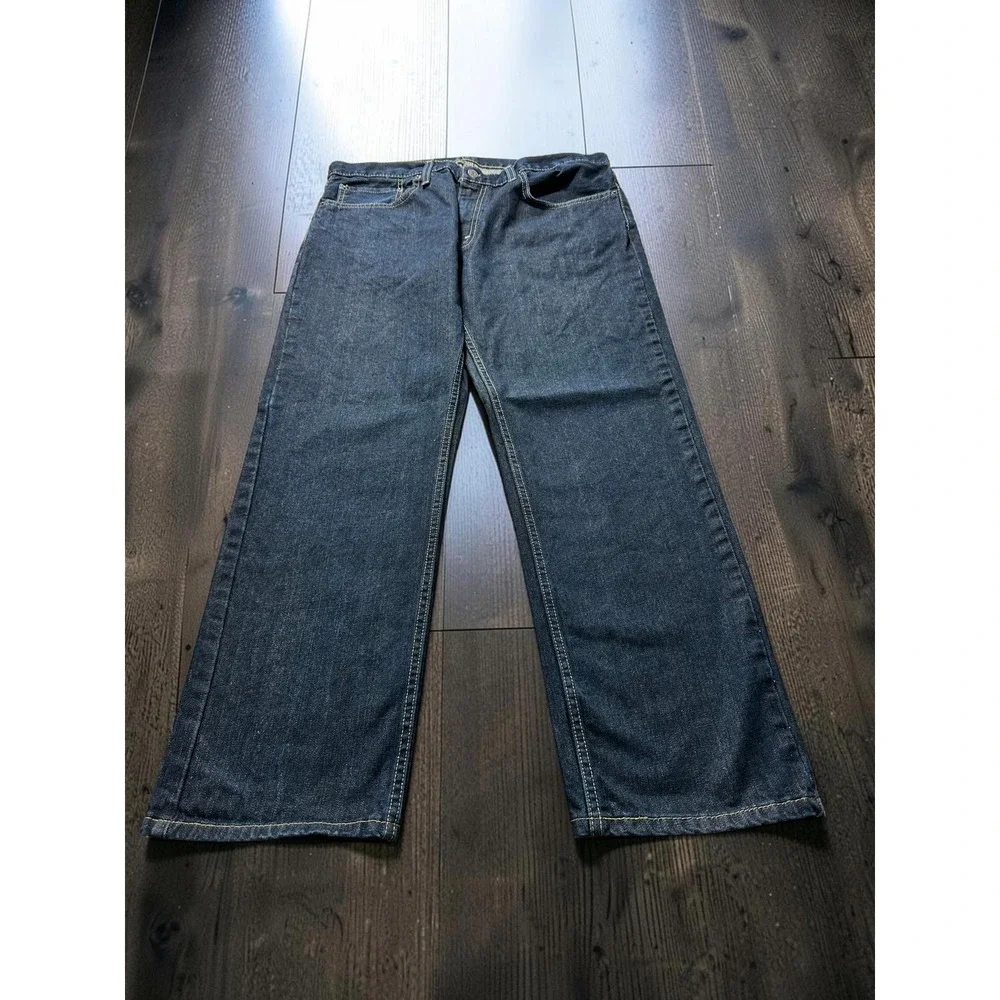 Levi's 559 Relaxed Straight Jeans Mens 36x30 Dark Blue Denim Classic BaggyCasual